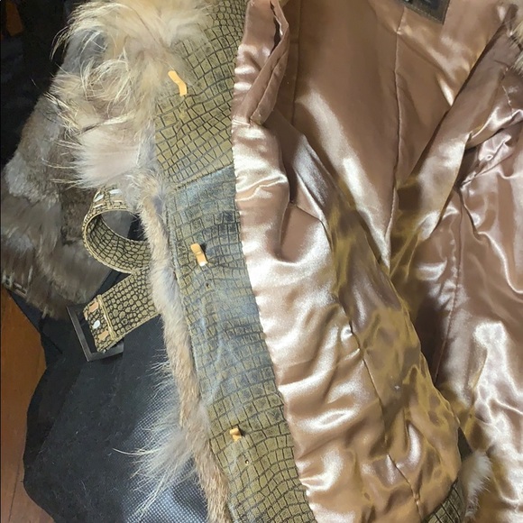 Fur Brown Multi Belted Short Coat - Picture 9 of 13